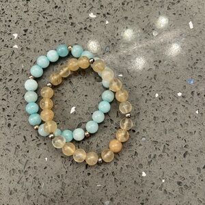 🧡5/$25🧡Blue and Yellow Beaded Bracelets